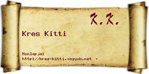 Kres Kitti névjegykártya